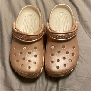 Women’s rose gold Crocs